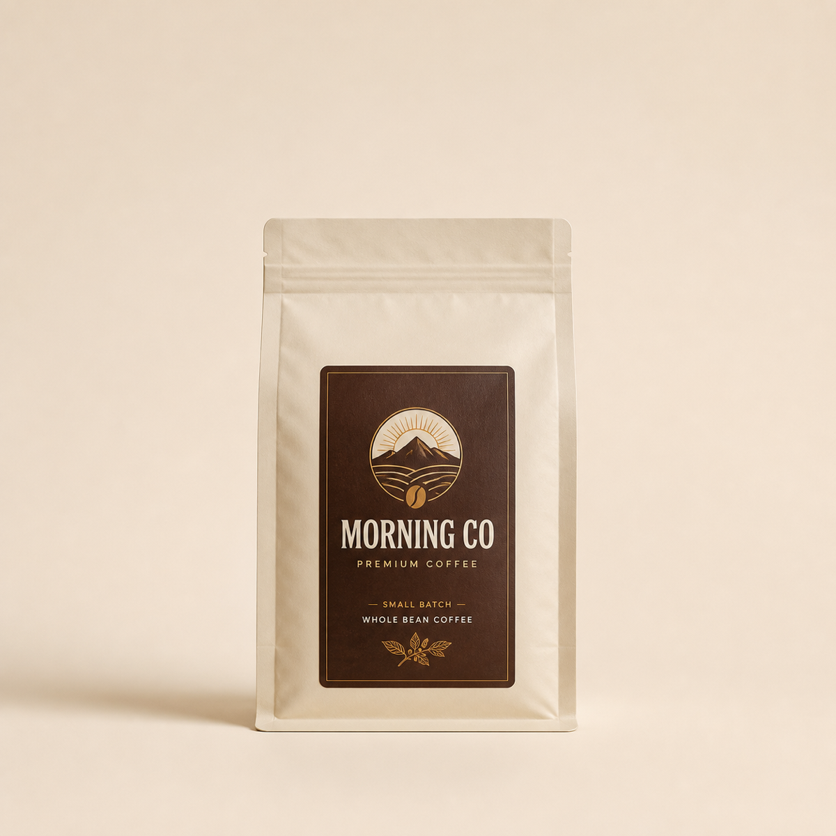 Coffee pouch source product photo