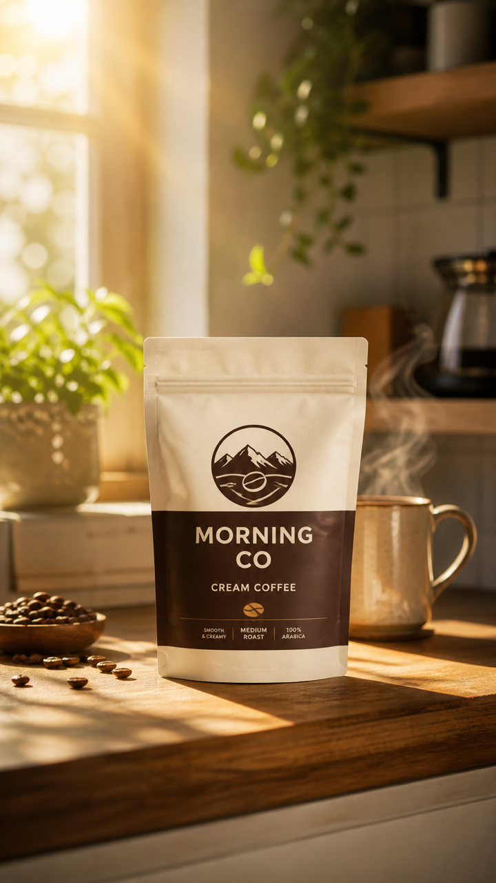 Vertical coffee product video poster for TikTok